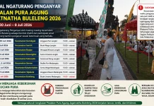 Ngaturang Penganyar Piodalan Pura Agung Jagatnatha Libatkan Umat 9 Kecamatan