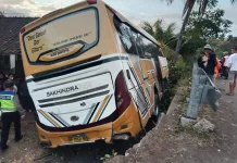 Pemotor Terluka Berat usai Ditabrak Bus di Jalur Nasional Melaya