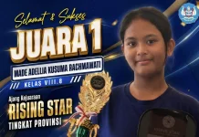 Spenpraja Raih Juara 1 Kejuaraan Rising Star Tingkat Provinsi Cabor Pickleball