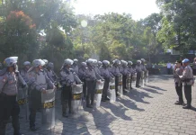 Kapolres Jembrana Cek Kesiapan Dalmas Hadapi Situasi Kontinjensi