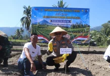 Polres Buleleng Tanam Bawang Putih, Dorong Swasembada Pangan Nasional