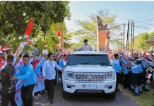 Sambutan Meriah Warga Jembrana untuk Presiden