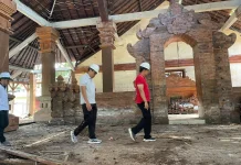 Wantilan Pura Jagatnatha Jembrana Direhab, Ditargetkan Rampung Oktober