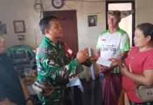Babinsa dan BSC Salurkan Donasi untuk Keluarga Mendiang Made Ardika