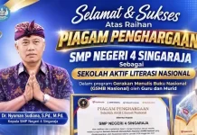 Spenpraja Sabet Penghargaan Sekolah Aktif Literasi Nasional