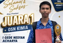 Spenpraja Gaet Juara 1 OSN Kimia Tingkat SMP se-Bali dan Nusa