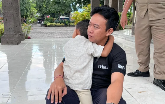 Banyak Anak Terpisah saat Shalat Id, Petugas Lakukan Penanganan Cepat