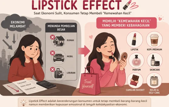 Lipstick Effect: saat Ekonomi Sulit, Konsumen Justru Berburu “Kemewahan Kecil”