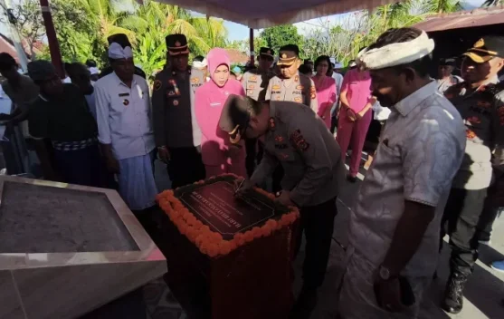 Polres Buleleng Bangun Sumur Bor, 80 KK Kini Nikmati Air Bersih