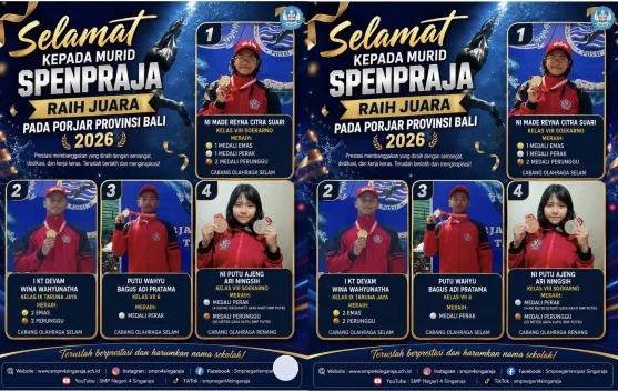 Lagi, Spenpraja Toreh Prestasi Gemilang di Porjar Bali 2026