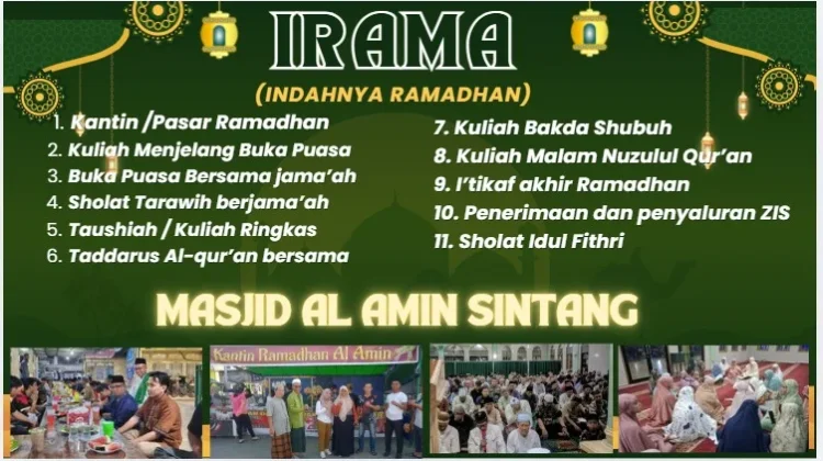 Ramadan, Masjid Al-Amin Sintang Isi Program IRAMA