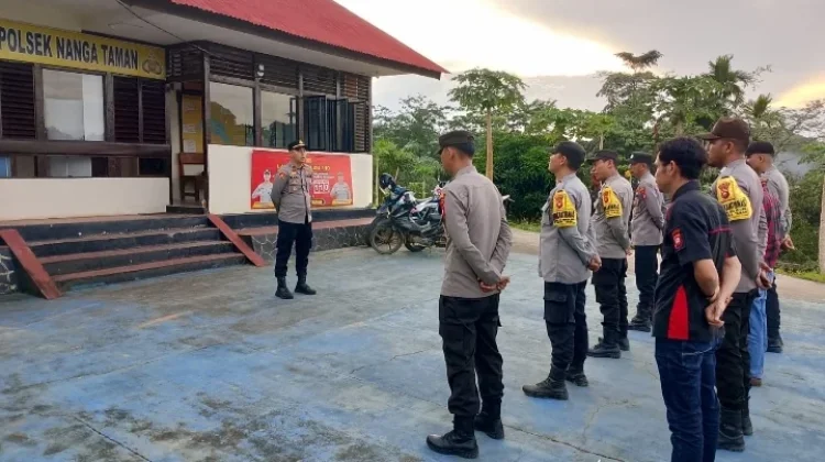Polsek Nanga Taman Lakukan Pengamanan Idul Fitri