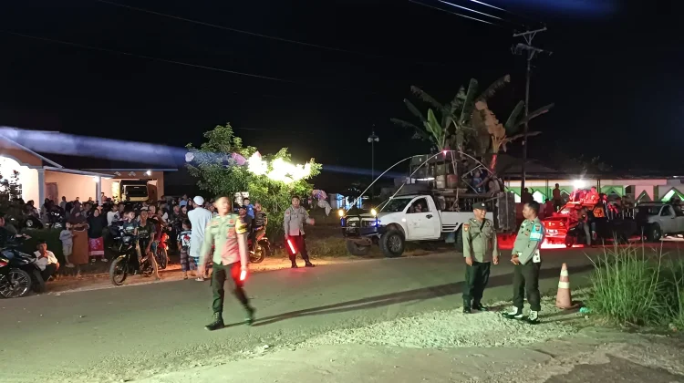 Polsek Binjai Hulu Amankan Jalannya Pawai Takbir Keliling Sambut Idulfitri 1447 H