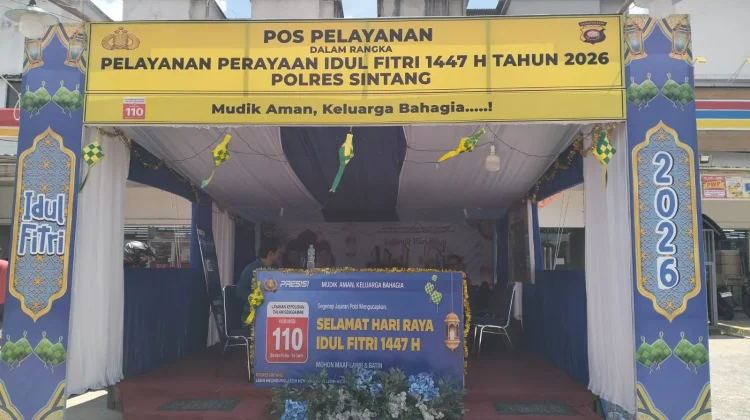 Pos Pelayanan Polres Sintang Berikan Rasa Aman Kepada Pemudik