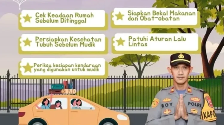 Polsek Binjai Sampaikan Pesan Keselamatan dalam Perjalanan Mudik