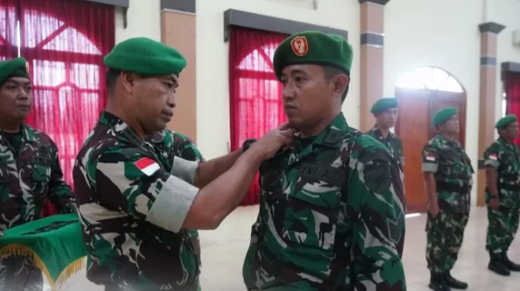 Kasrem 121/Abw Pimpin Pelantikan Laporan Korps 17 Prajurit Naik Pangkat