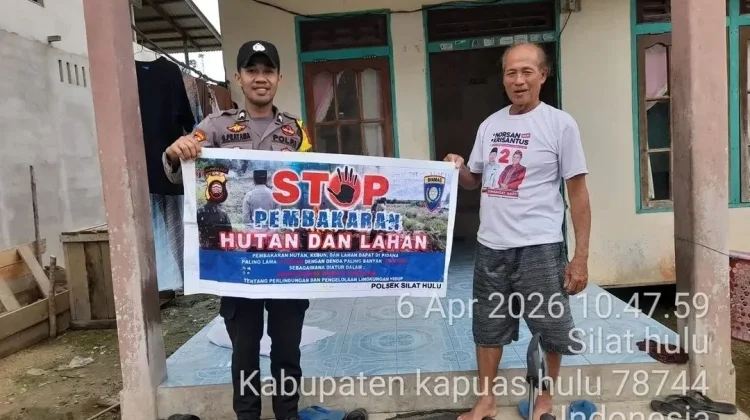 Polsek Silat Hulu Intensifkan Edukasi Bahaya Karhutla