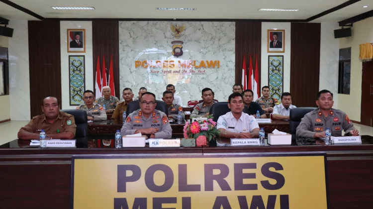 Kapolres Melawi Ikuti Zoom Meeting Antisipasi Penomena El Nino "Godzilla"