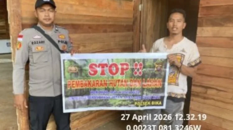 Polsek Bika Sosialisasi Cegah Karhutla