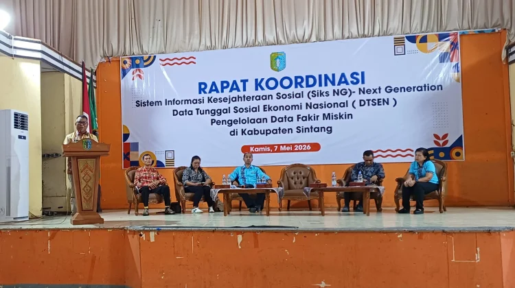 Pemkab Sintang Perkuat Validitas Data Sosial Melalui Rakor SIKS-NG dan DTSEN