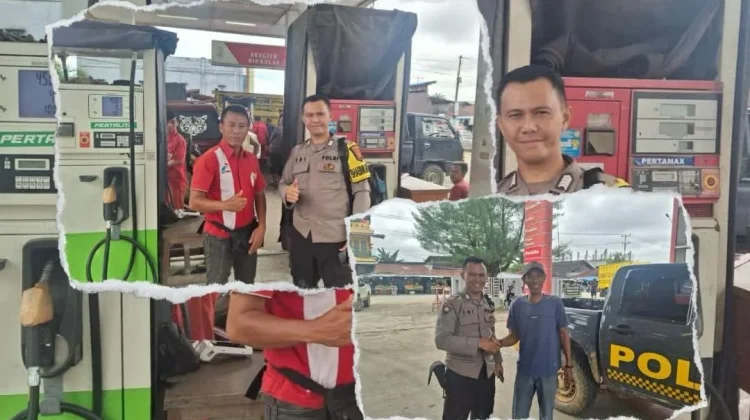 Cegah Kecurangan, Polsek Sungai Tebelian Intensifkan Patroli di SPBU
