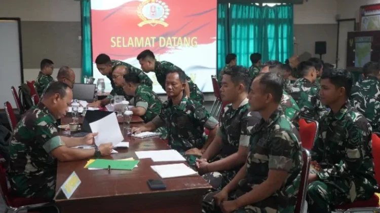Tim Was Audit Kinerja Itdam XII/Tanjungpura Lakukan Kunjungan ke Korem 121 Abw