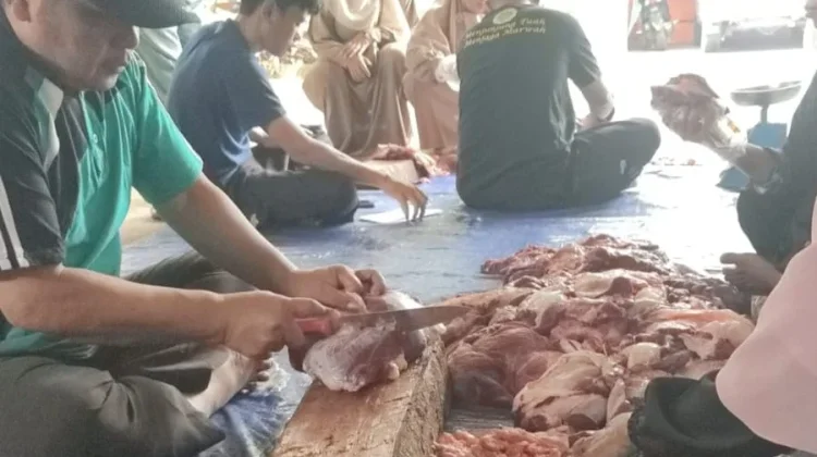 Surau Al Mukminun Sekadau Gelar Pemotongan Hewan Kurban