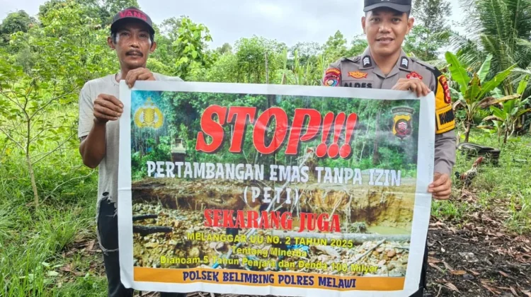 Polsek Belimbing Imbau Warga Stop Lakukan PETI