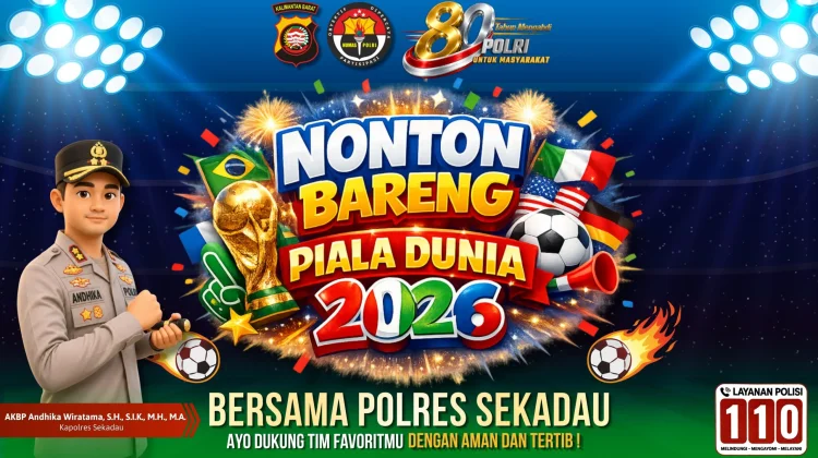 Polres Sekadau Adakan Nobar Piala Dunia 2026, Undang Masyarakat