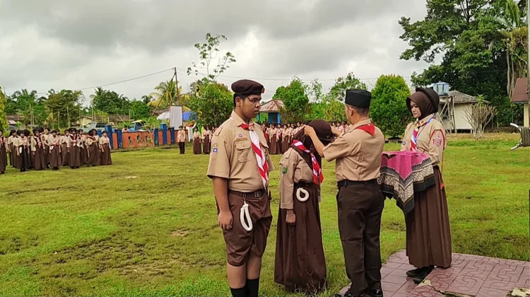 Pramuka Bentuk Karakter Disiplin dan Jiwa Kepemimpinan Pelajar SMPN 1 Binjai Hulu