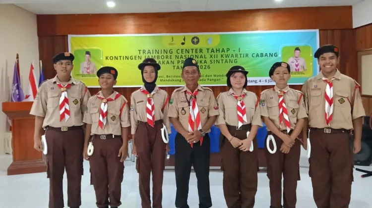 Enam Anggota Pramuka SMPN 1 Binjai Hulu Siap Wakili Sintang di Jambore Nasional