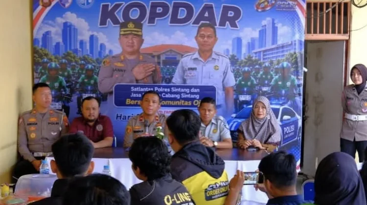 Polres Sintang Menggelar Kopdar Bersama Ojol Sintang