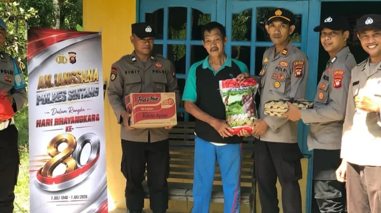 Sambut HUT Bhayangkara ke-80, Polsek Binjai Hulu Laksanakan Anjangsana dan Baksos