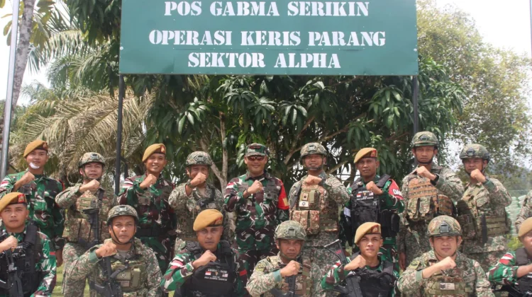 Danrem 121/Abw Kunjungi Satgas Pamtas di Pos Gabma Serikin Bengkayang