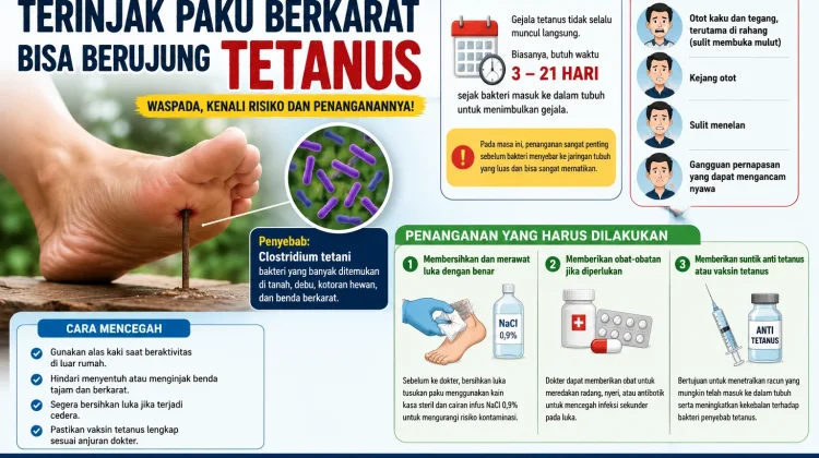 Jangan Anggap Sepele! 3 Cara Tepat Mengatasi Luka akibat Tertancap Paku