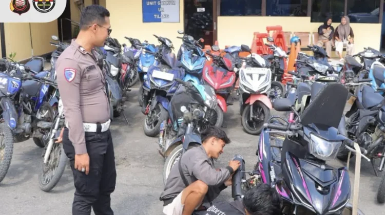 40 Sepeda Motor Berknalpot Brong Diamankan Polres Sintang