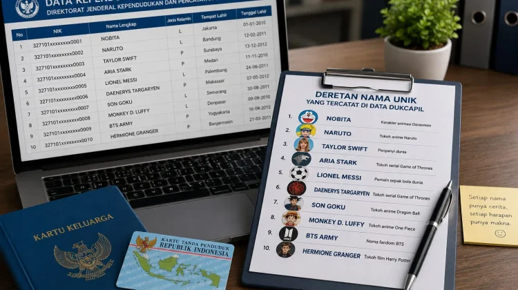 Deretan Nama Unik yang Tercatat di Data Dukcapil