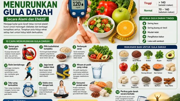Inilah 10 Cara Menurunkan Gula Darah Secara Alami Efektif untuk Menjaga Kesehatan