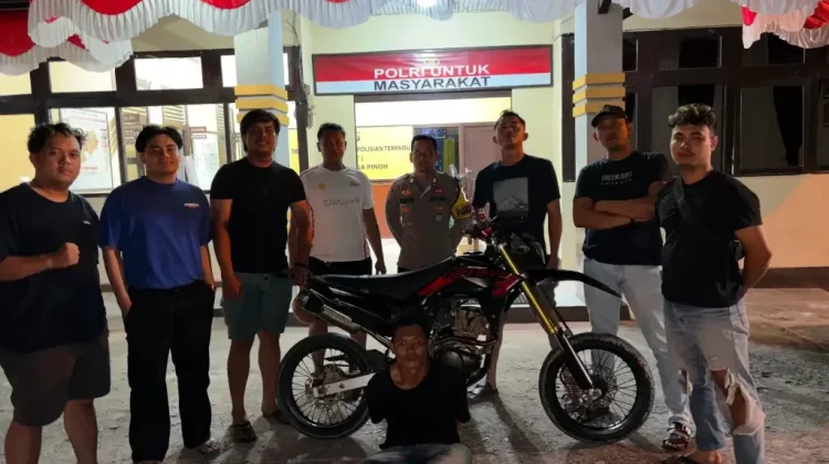 Tim URC Polres Melawi Amankan Tersangka Pencurian Sepeda Motor di Desa Paal
