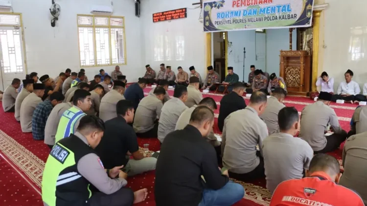 Polres Melawi Gelar Binrohtal, Perkuat Keimanan Personel
