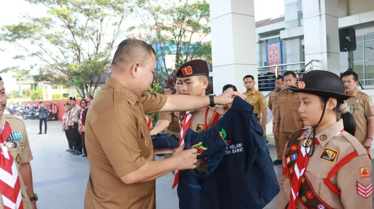 Bupati Melawi Lepas Kontingen Jambore Nasional XII Tahun 2026 menuju Jakarta