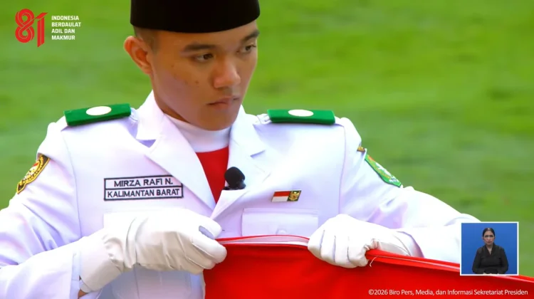 Rafi Jadi Pembentang Bendera di Istana Merdeka, Sejarah Baru Paskibraka Sintang