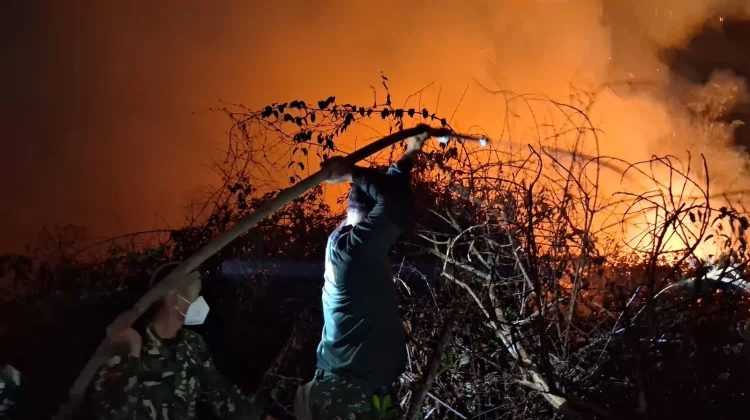Tim Gabungan Padamkan Karhutla di Desa Balai Agung, Sintang