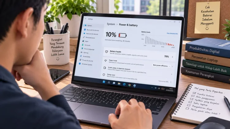 Baru Dipakai Sebentar Sudah Lowbat, Apa yang Terjadi pada Baterai Laptop?