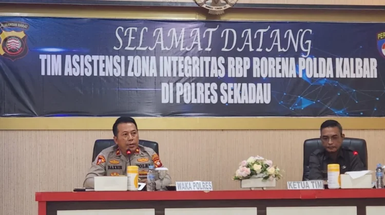 Tim RBP Polda Kalbar Evaluasi Zona Integritas Polres Sekadau