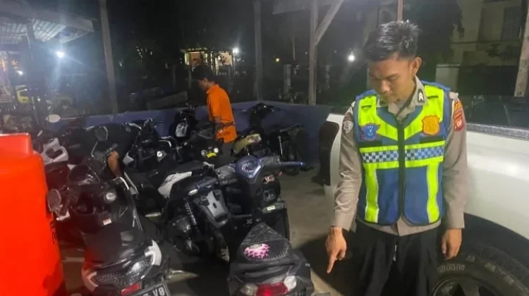 Polres Sekadau Jaring 13 unit Sepeda Motor Menggunakan Knalpot Brong