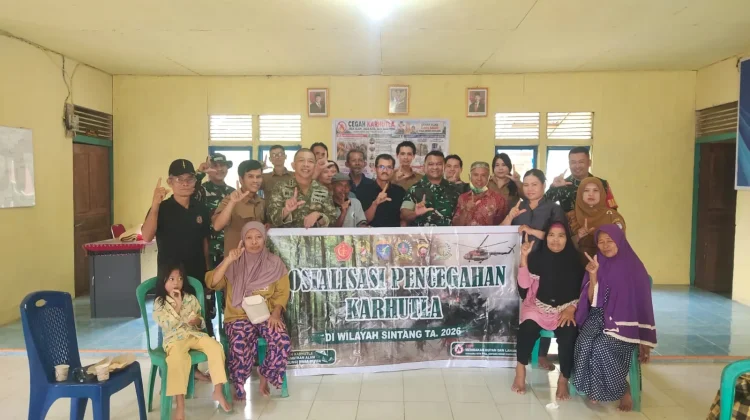 Satgas TNI Rangkul Tokoh Masyarakat Kelam Permai Jaga Alam dari Karhutla