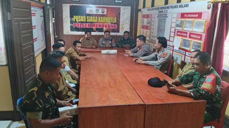 Polsek Menukung Gelar Rakor Penanggulangan Karhutla