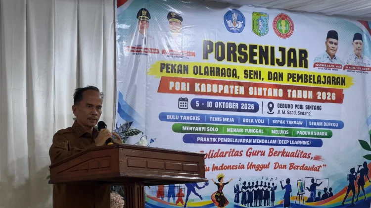 Bupati Sintang Buka PORSENIJAR Guru 2026, Tekankan Sportivitas