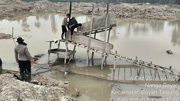 Verifikasi Pemberitaan PETI, Polsek Boyan Tanjung Cek Langsung Lokasi Desa Landau
